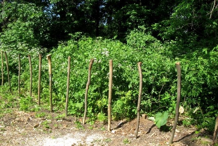 Making a wicker fence