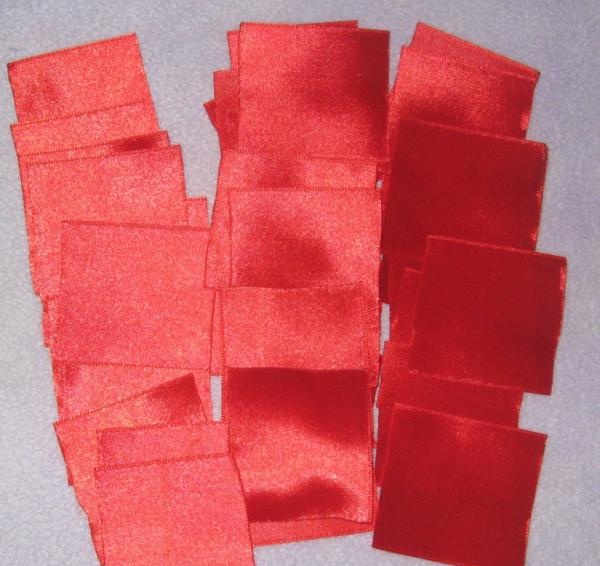 satin ribbon squares