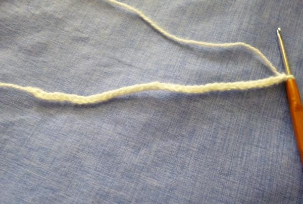 Cast on 40 chain stitches