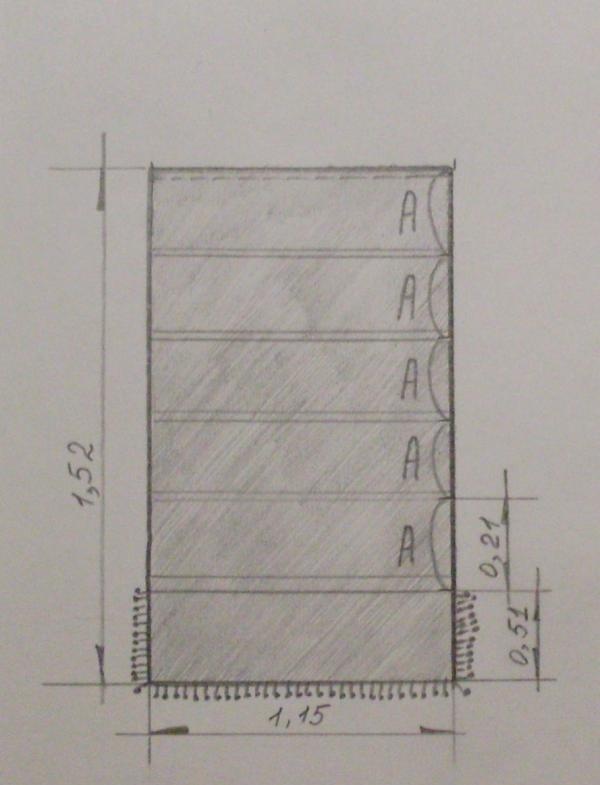 The diagram shows a Roman blind