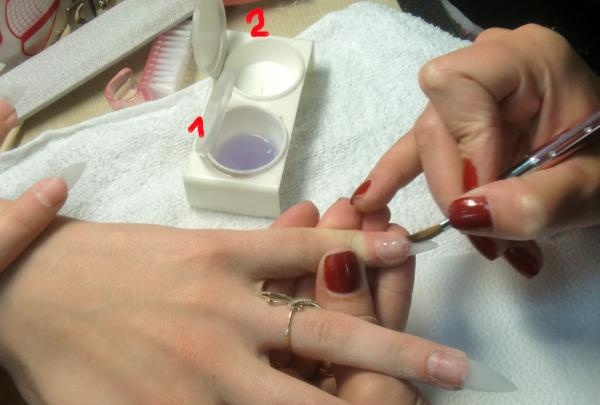 Acrylic nail extensions