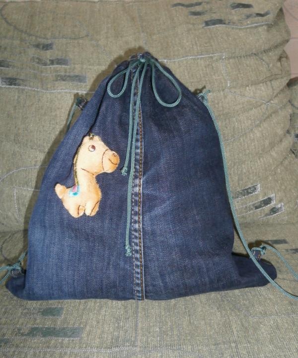 Children's denim backpack