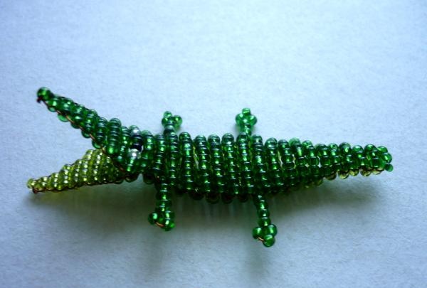 Beaded crocodile