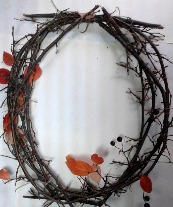 Decorative autumn wreath