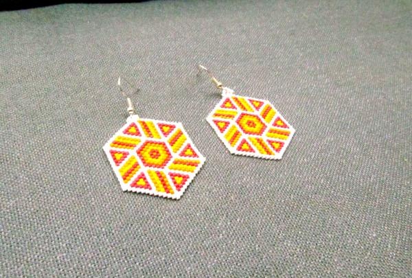 Aztec sun earrings