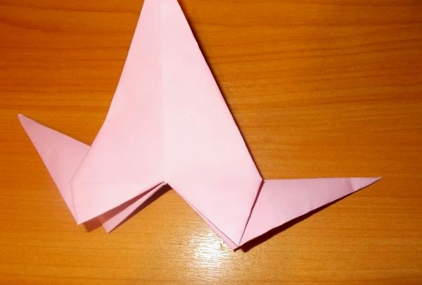 Funny origami snail