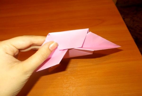 Funny origami snail