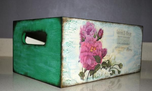 Decoupage wooden box