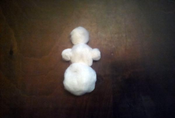 cotton wool snowman