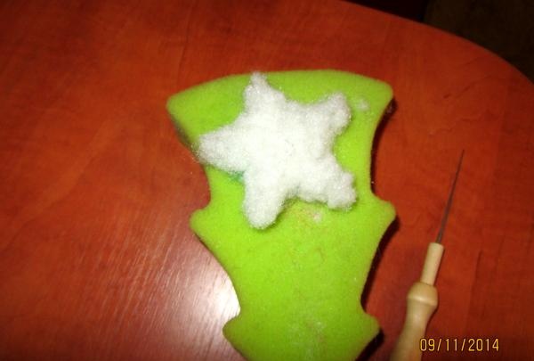 felting a star