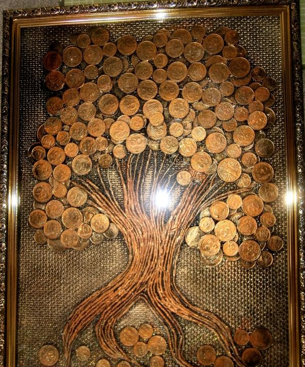 Coin painting Money tree