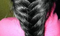 Fishtail hairstyle