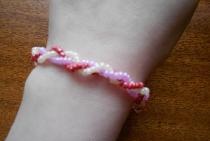 Bracelet "Multi-colored braid" made of beads