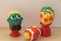 Easter eggs made from... plasticine