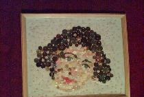 Portrait made of buttons