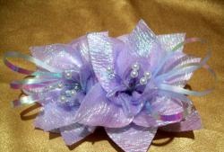 Organza hair clip “Primroses”