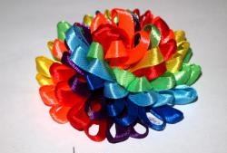 Fluffy rainbow hair decorations