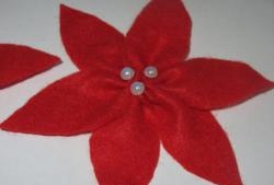 Master class on creating a poinsettia flower