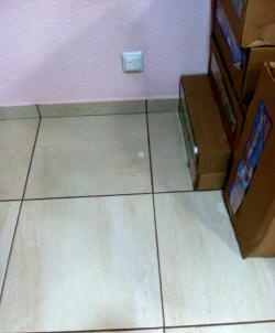 Laying tiles on infrared floors