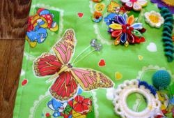 We sew an educational textile rug for girls