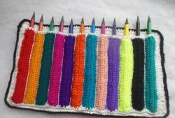 Knitted pencil case