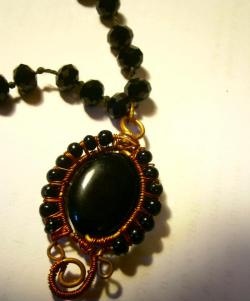 Pendant "Black hematite"