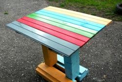 New country table made from old boards