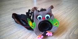 Owl photographer - camera lens toy