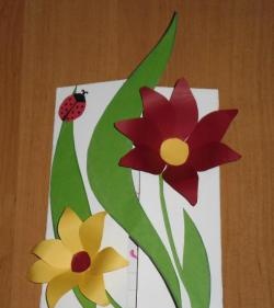 Greeting card with flowers