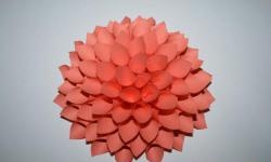 Beautiful dahlia made of paper