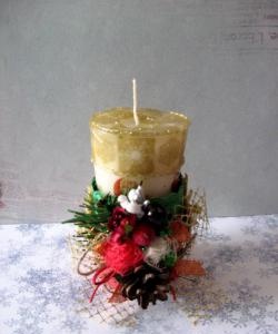 New Year's candle and decoration for it