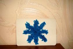 Snowflake made of corrugated paper