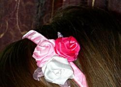 Satin ribbon headband