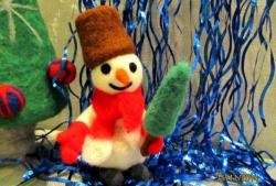 Felted snowman