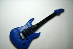 Electric guitar made of polymer clay