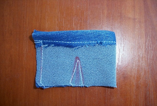 Clothes for a doll made from old jeans