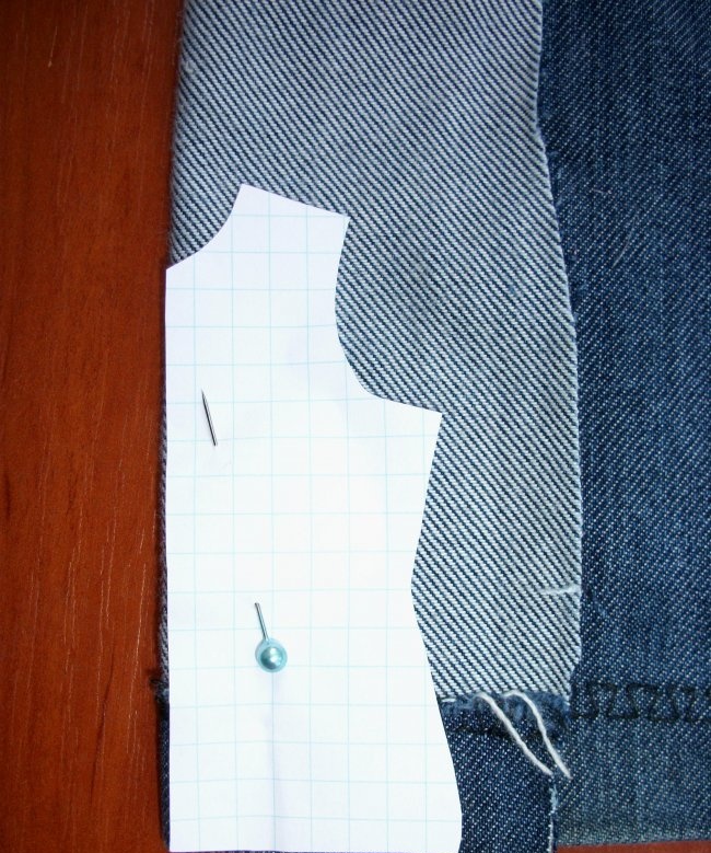 Clothes for a doll made from old jeans