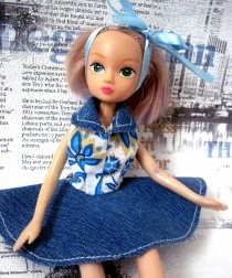 Sundress with a collar for a doll