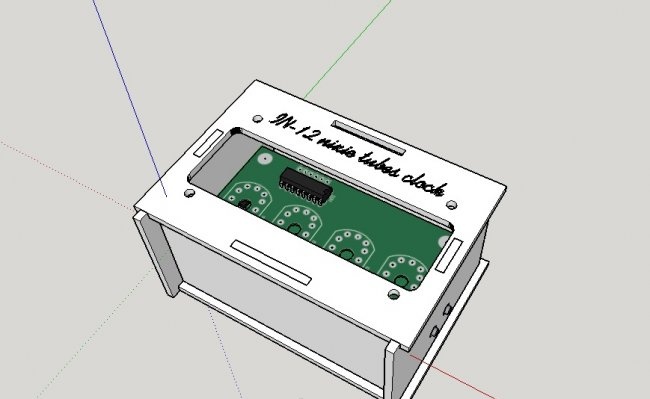 Clock on gas-discharge indicators