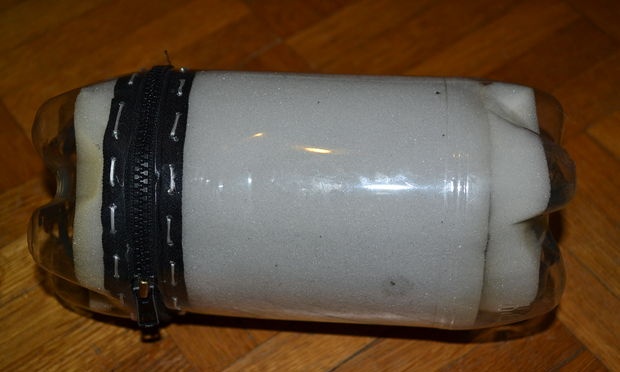 Container case thermos from a plastic bottle