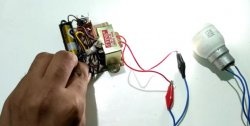 The simplest inverter 1.5 V - 220 V