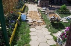 DIY paving slabs