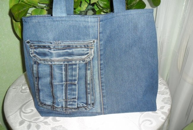 Bag made from old jeans