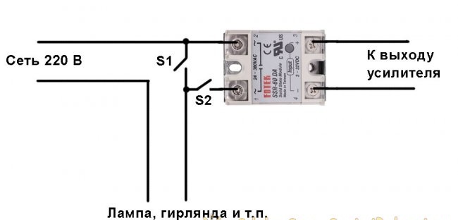 Simple light music for 220 V