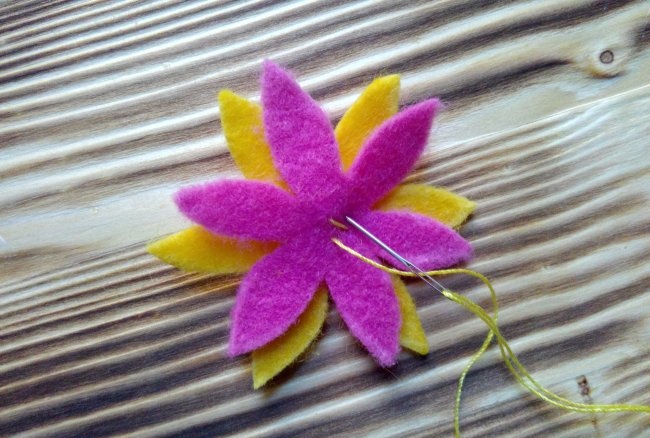 Felt cactus in a pot