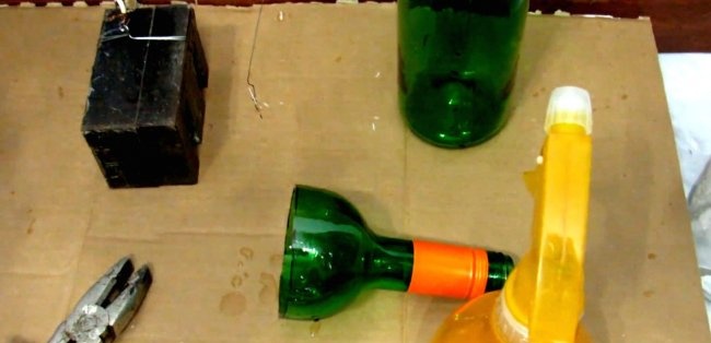 How to cut a glass bottle