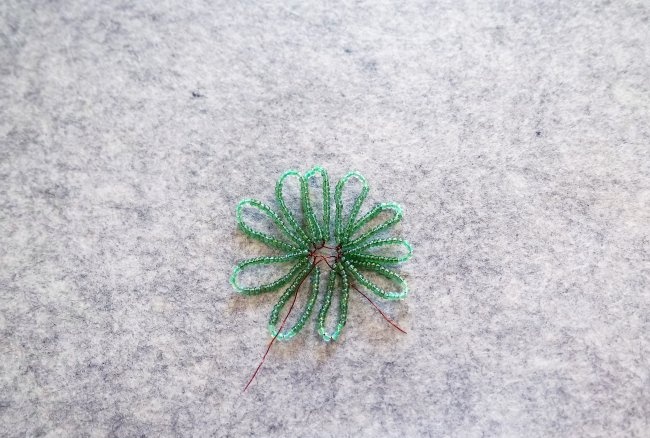 Christmas tree made of beads