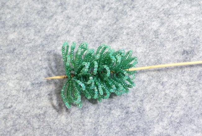 Christmas tree made of beads