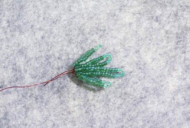 Christmas tree made of beads