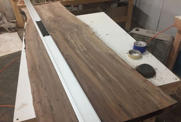 Solid board table and bench